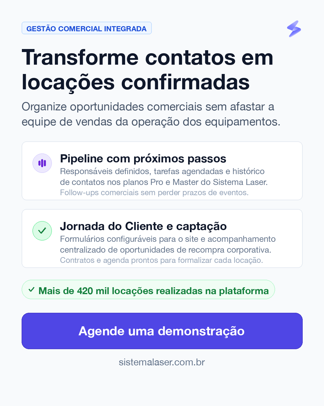 Síntese comercial e gestão integrada no Sistema Laser